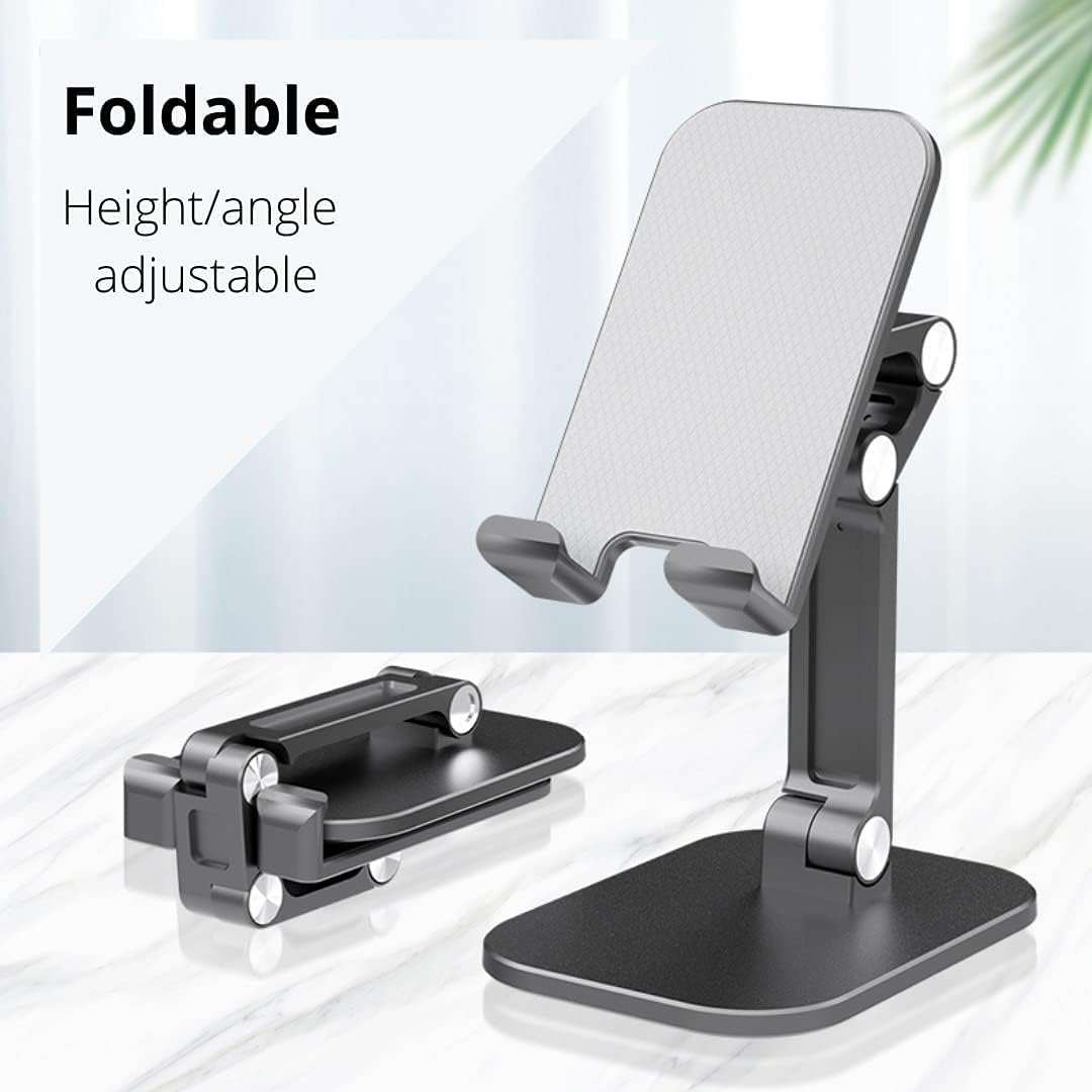 Adjustable Folding Universal Phone Stand Holder - Black & White